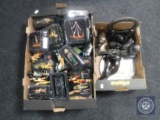 Two boxes of Egyptian figurines and ornaments