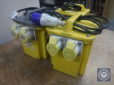 Three 100 volt transformers