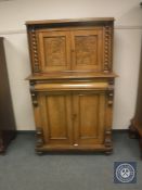 A Victorian mahogany side cabinet,