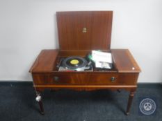 A Dynatron radiogram with Garrard turn table