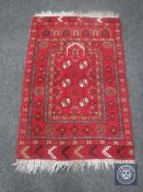 An Afghan prayer rug,