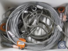 A crate of metal chains