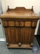 A Victorian mahogany double door cabinet,