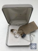 Three 9ct gold lady's dress rings