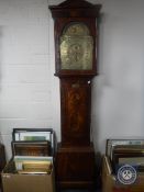 A mahogany longcase clock with later brass dial signed Morrison, Glasgow,