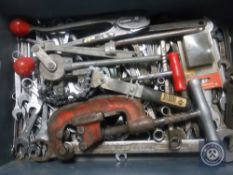 A crate of ring spanners,