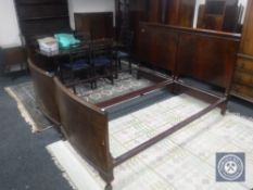 A pair of mahogany 3' bed frames