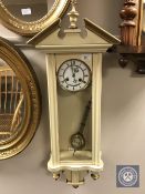 A painted continental wall clock