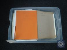 A box of pantomime scripts and plays