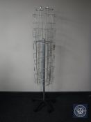 A revolving shop card stand