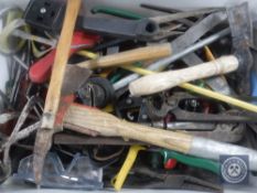 A crate of hand tools