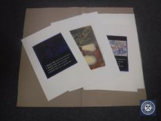 Donald James White : I Warn You Not To Be Ordinary, monoprint, signed, dated 9/6/87, 59 cm x 42 cm,