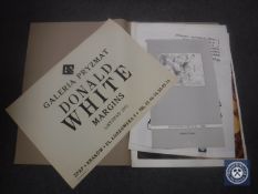 Donald James White : Galleria Pryzmat 1991 Donald White Exhibition Poster, monochrome lithograph,