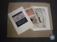 Donald James White : I Warn You Not To Be Ordinary, monoprint, signed, dated 9/6/87, 59 cm x 42 cm,