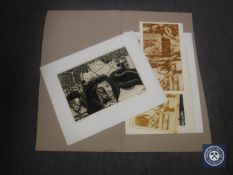 Donald James White : Princeaa at her Daydreams, etching, signed, dated Nov '63, 31 cm x 45 cm,