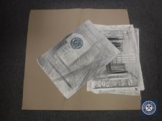 Donald James White : Wroclaw by Night, pencil, signed with initials, dated 23/6/90, 42 cm x 59 cm,