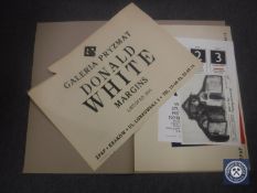 Donald James White : Galleria Pryzmat 1991 Donald White Exhibition Poster, monochrome lithograph,