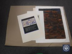 Donald James White : I Warn You Not To Be Ordinary, monoprint, signed, dated 9/6/87, 59 cm x 42 cm,