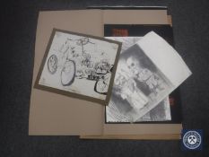 Donald James White : Transport Museum, mixed medium, signed, dated December '65, 40 cm x 46 cm,