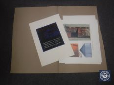 Donald James White : I Warn You Not To Be Ordinary, monoprint, signed, dated 9/6/87, 59 cm x 42 cm,