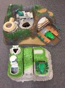 A Matchbox modular Thunderbirds Tracy Island, together with another modular island unit.