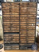 A rustic multi drawer chest