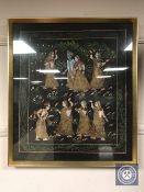 Indian school, Dancing figures, watercolour,