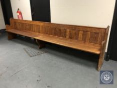 A church pew,