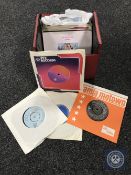 A box of singles to include the Monkees, The Rolling Stones etc.
