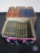 Two boxes of early 20th century volumes - Universal Geography, The History of the British People,