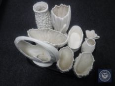 A tray of nine pieces of Sylvac pottery