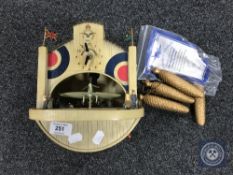 An RAF 90'th Anniversary Dawn Patrol clock, produced by Bradford Editions,