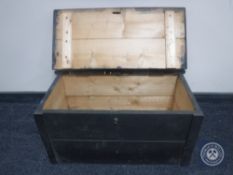 A painted pine storage box