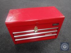A Hilka metal tool box