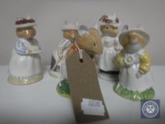 Five Royal Doulton Beatrix Potter figures - Mrs Apple,