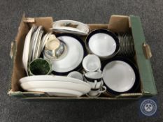 A box of Noritake dinner service, Sylvac vase,