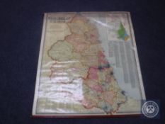 A 20th century pull down map 