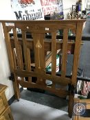 A set of 3' oak Arts & Crafts bed ends