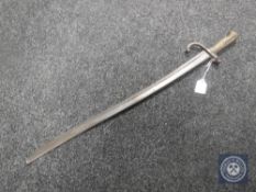 A late 19th century French Chassepot bayonet