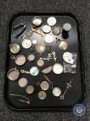 A mid 20th century CYMA military watch face with black dial, luminous hands and centre second dial,