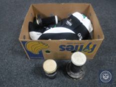 A box of Guinness memorabilia