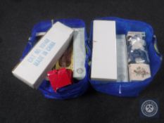 Two bags of collector's dolls