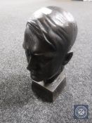 A cast iron bust of Hitler