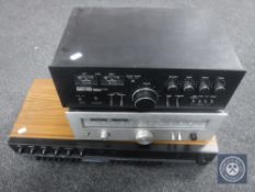 An Amstrad EX330 stereo amplifier together with an EX303 stereo tuner and 5050 receiver