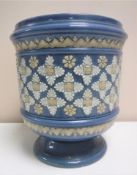 A Royal Doulton Lambeth blue planter