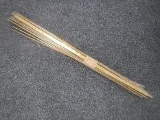 Vintage brass stair rods with fittings CONDITION REPORT: 19 total.