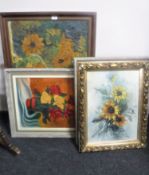 Four continental school oils on canvas,