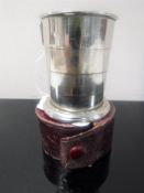 A German collapsible travelling cup in case