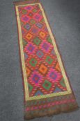 A Suzni kilim runner,