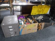 A plastic tools box,